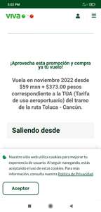 Vivaaerobus: Vuelos en noviembre de Toluca a Cancún 59 + 373(tua)