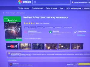 Eneba : Resident evil 0 Xbox en 60 pesos, Key de argentina pero se puede activar con un vpn en México