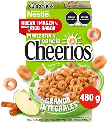 Amazon: Cereal Nestlé Cheerios Aritos Fortificados Sabor Manzana Canela Caja 480g (aplicando promoción 3x2)