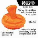 Amazon: Klein Tools - Termo de Acero Inoxidable de Uso Rudo - Doble Pared - Exterior de Silicona Texturizada - Cordon Magnetico