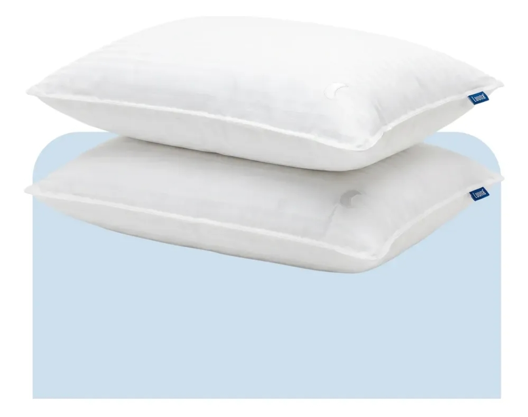 MERCADO LIBRE: Almohadas Queen 2 Pack Luuna Adapt Microgel Suaves Lavables