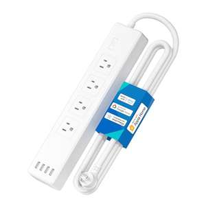 Amazon: Meross Multicontacto con 4 tomas y 4 USB: Homekit, Google Home, Alexa y Smartthings