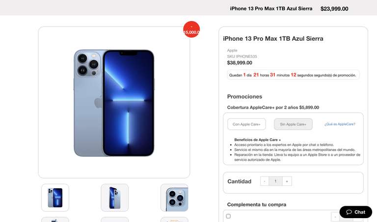 iPhone 13 Pro Max 1tb MacStore $23,999 + Bonificaciones bancarias