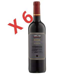 Costco: 6 PZ Vino Tinto Kirkland Signature Rioja Reserva 750ml ($79 pesos c/u)