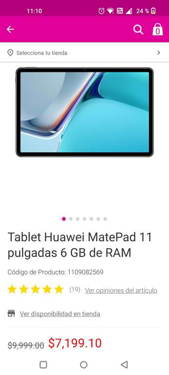 Liverpool: Tablet Huawei MatePad 11 pulgadas 6 GB de RAM Sin promos bancarias