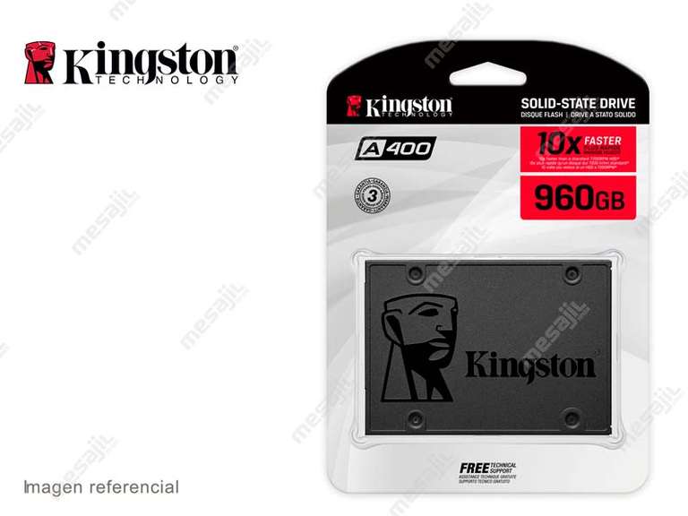CyberPuerta: SSD Kingston A400, 960GB, SATA III, 2.5'', 7mm SKU: SA400S37/960G