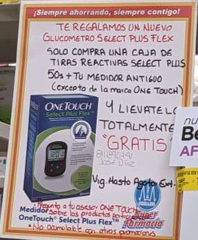 Farmacias Guadalajara: Cambia tu glucómetro por uno nuevo (comprando tiras reactivas select plus)[Glucómetro Select Plus]