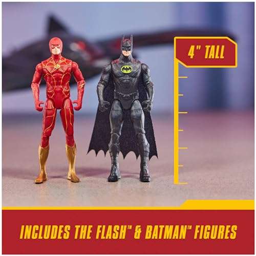Amazon: DC Comics, Set de The Flash con Batwing, Figuras de acción de Batman y The Flash de 10 cm