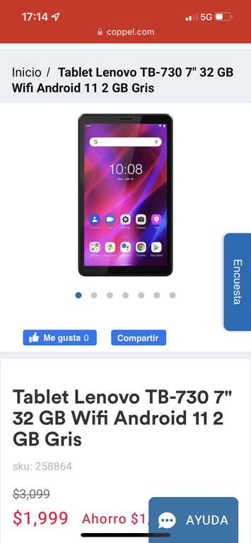 Coppel: Tablet Lenovo M7