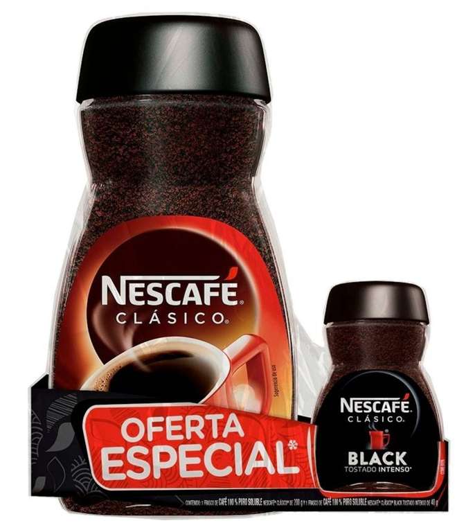 Bodega Aurrera - Nescafe Clasico 200gr + Nescafe black 40g