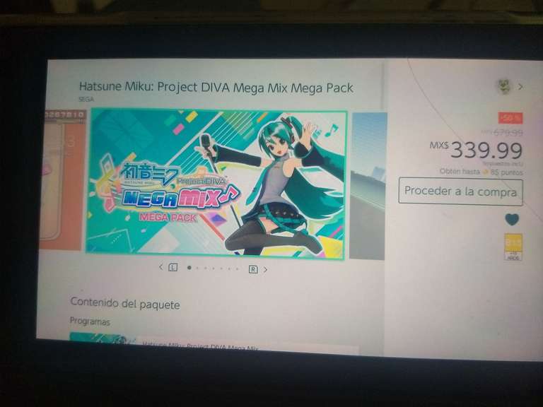 Nintendo eShop: Hatsune Miku:Proyecto DIVA Mega Mix Mega Pack