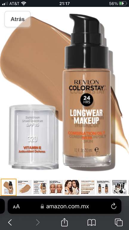 Amazon: Revlon ColorStay - Base líquida para piel mixta y grasa