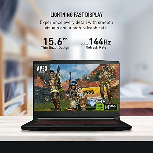 Amazon: MSI Thin GF63 15.6" 144Hz Gaming Laptop