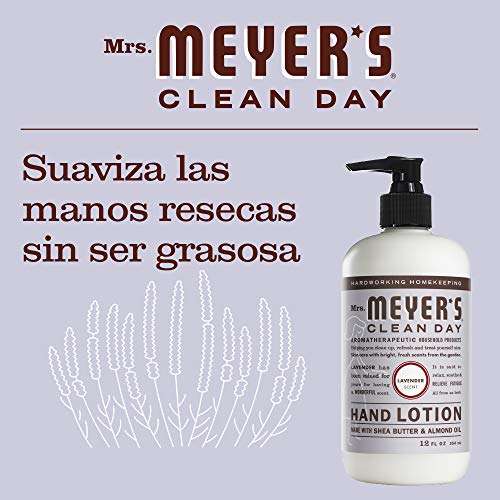 Amazon: Mrs. Meyer's - Crema Hidratante de Manos - Sin Parabenos - Formulado con Aceites Esenciales & Lavanda - 354 ml - Planea & Ahorra
