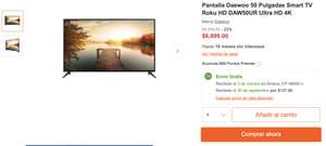 Linio: Pantalla Daewoo 50 Pulgadas Smart TV Roku HD DAW50UR Ultra HD 4K