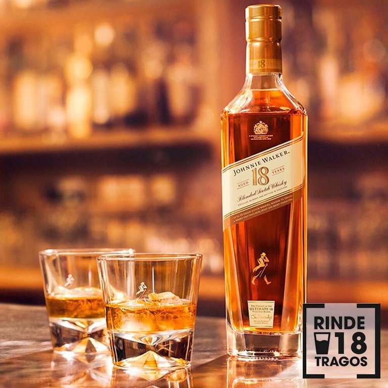 Soriana: Whisky Johnnie Walker 18 Años 750 ml (30% de descuento en vinos y licores soriana)