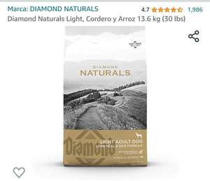 Amazon: Croquetas Diamond Naturals Light, Cordero y Arroz 13.6 kg (30 lbs)
