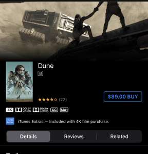 iTunes: Dune (2021) - 4K