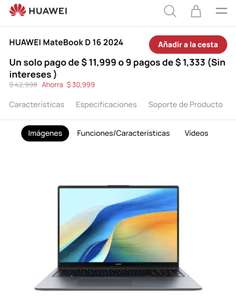 Tienda Huawei: Laptop Huawei matebook d16 2024