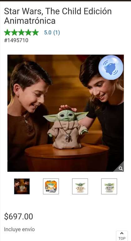 Costco: Grogu Star Wars, The Child Edición Animatrónica