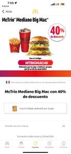 McDonald's: 40% de descuento en mctrio big mac