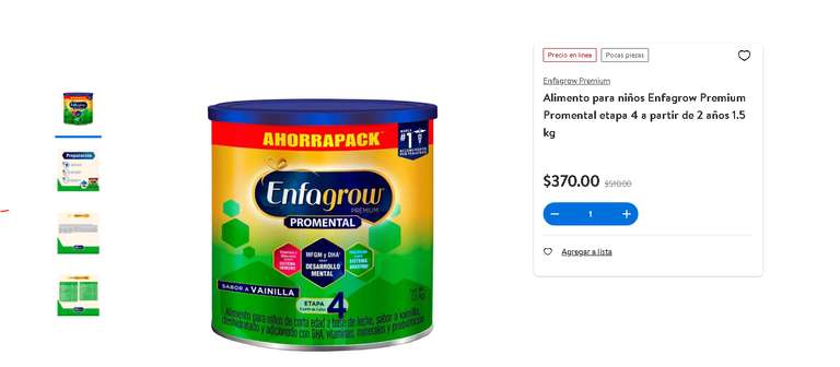 Walmart Super: Enfagrow Premium Promental etapa 4 1.5 kg