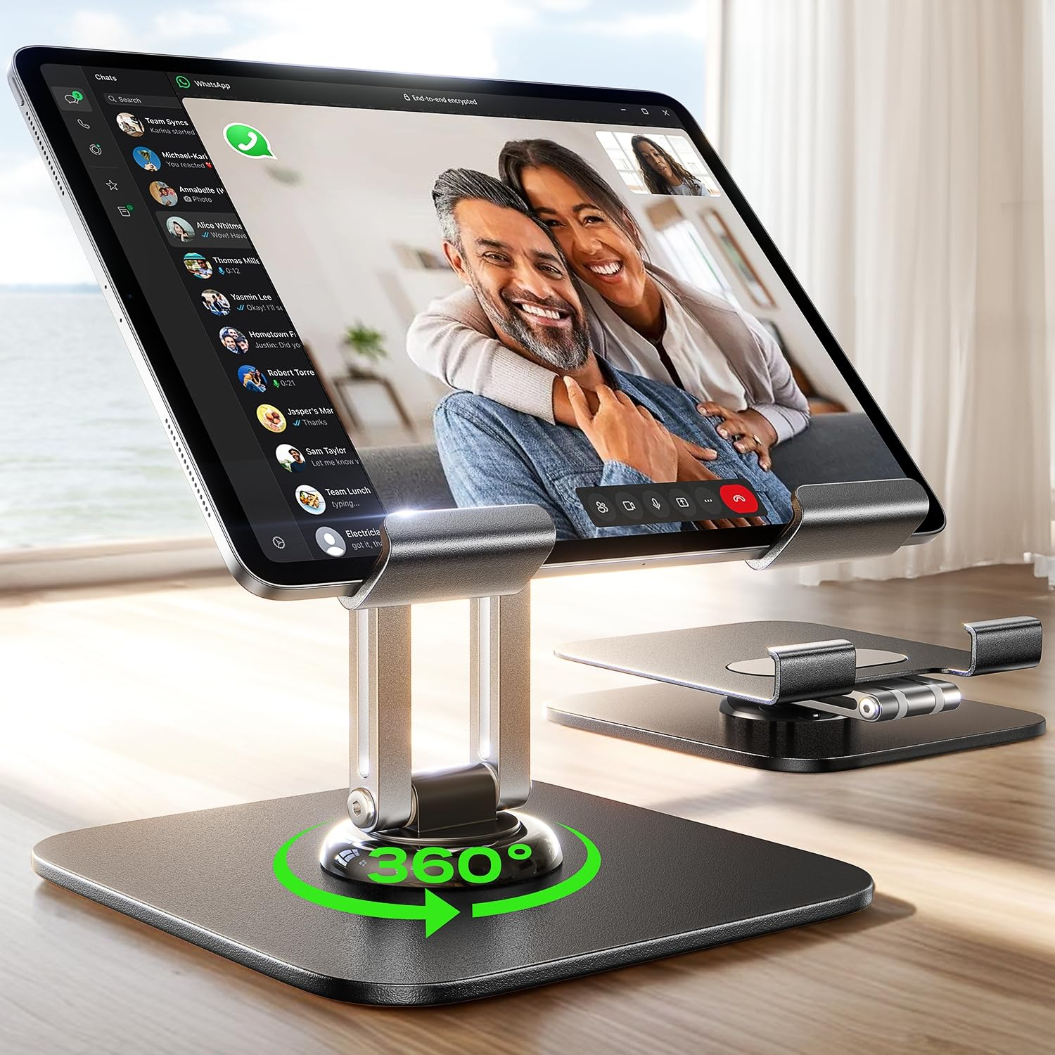 Amazon: LISEN Soporte para Tablet 360° Metálico (Compatible con iPad)