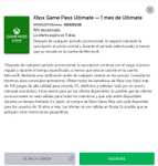 Xbox Game Pass Ultimate - 1 mes - Cuentas sin suscripcion activa