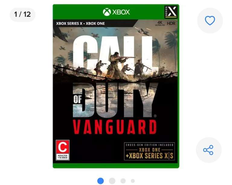 Mercado Libre: Call Of Duty Vanguard Xbox One Series X Físico