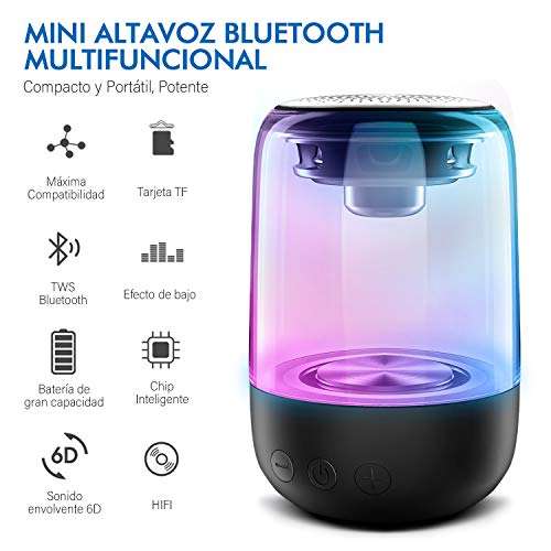 Amazon: Bocina Bluetooth 5.0 portátil