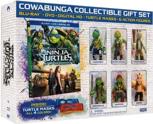 Amazon: Teenage Mutant Ninja Turtles: Out of the Shadows Gif Set (Blu-Ray + DVD + Digital HD + 4 antifaces + 6 figuras)