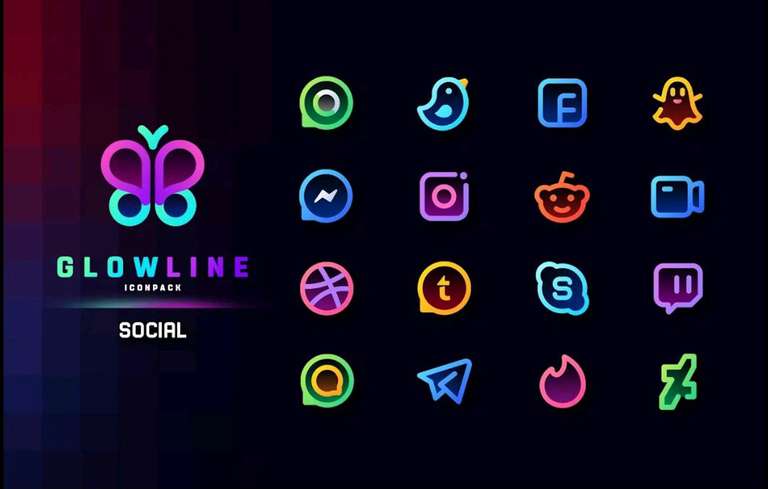 Google Play Store: GlowLine Icon Pack