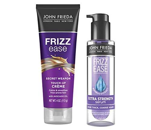 Amazon: Crema para peinar John Frieda frizz ease secret weapon + Tratamiento capilar John Frieda frizz ease serum extra strength bambú 50 ml
