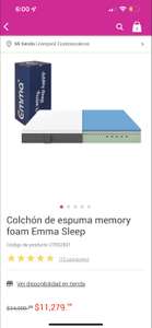 Liverpool: Colchón EMMA SLEEP Memory Foam todos los tamaños - 50%