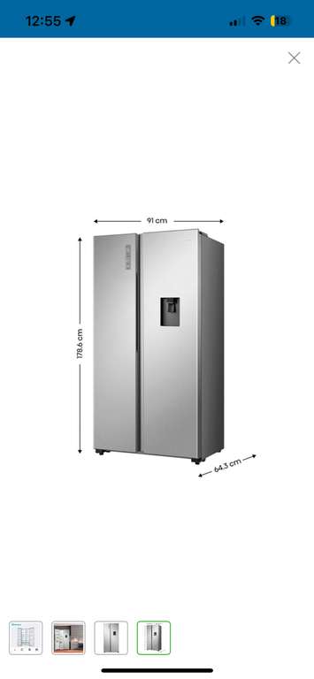 Sam's Club: Refrigerador Hisense 18 pies duplex inverter