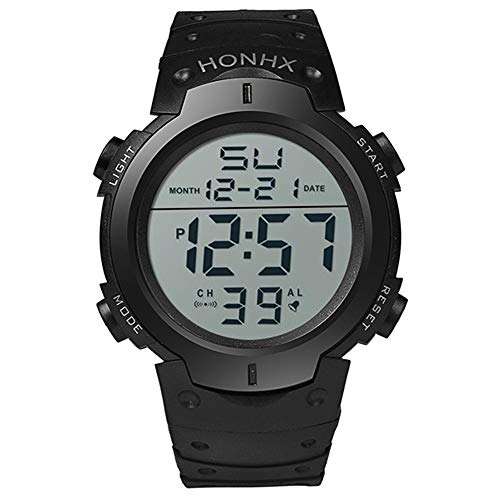 Amazon: HONHX Reloj Digital para Hombre, Deportivo, Militar, Correa de Silicón, Uso Rudo