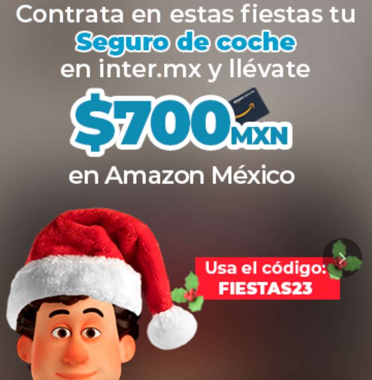 Inter.mx | Recibe 700 mxn en amazon al asegurar tu carro