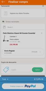 Linio: Patín Eléctrico Xiaomi Mi Scooter Essential a $7379 pagando con paypal