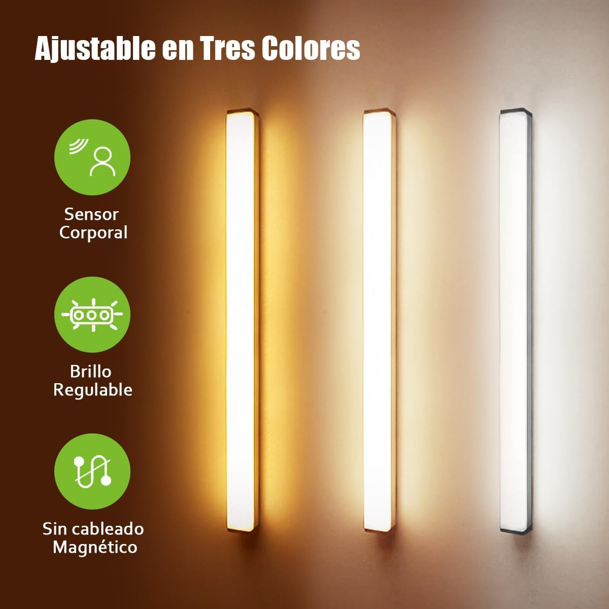 Amazon: 2 Pack luces recargables con sensor de movimiento para closets