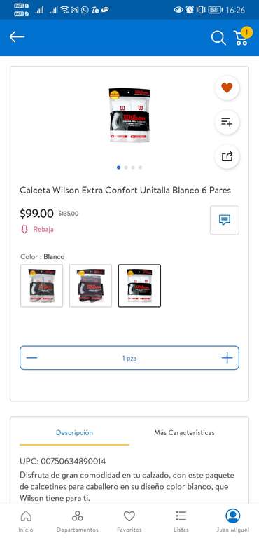 Calceta Wilson 6pck - Walmart