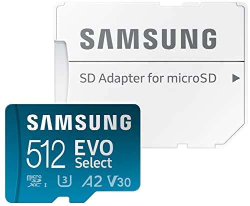 Amazon: SAMSUNG EVO Select Micro SD Tarjeta de memoria + adaptador, 512 GB | Precio antes de pagar