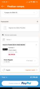 Linio: Steam Deck 64GB pagando con Paypal