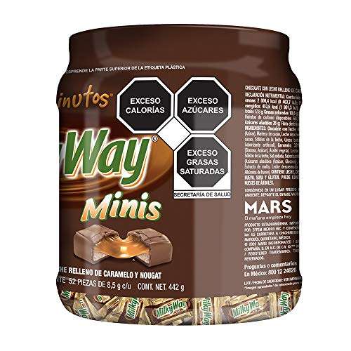 Amazon - Chocolate Milky Way Mini 52 piezas, 442g