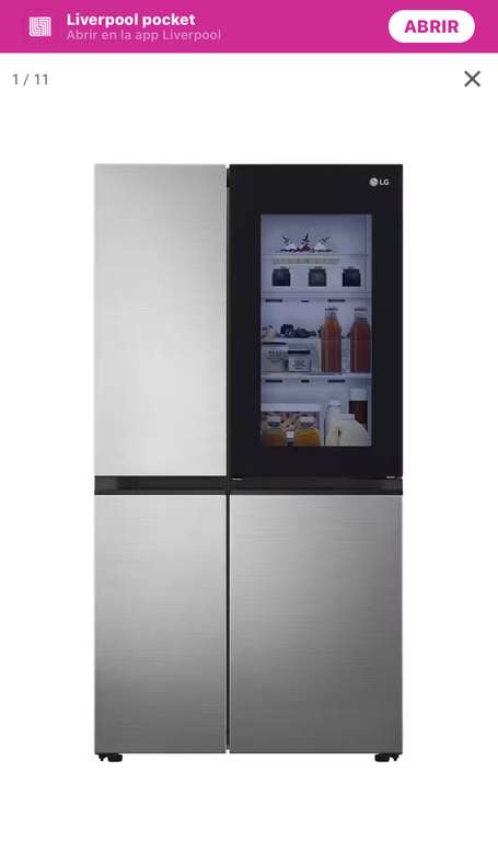 Liverpool: Refrigerador LG 27 pies Inverter Door in Door, Touch WiFi ThinkQ