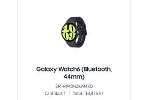 Samsung Store: Galaxy Watch6 (Bluetooth, 44mm) + Galaxy Buds FE gratis $3425 con 1ra compra