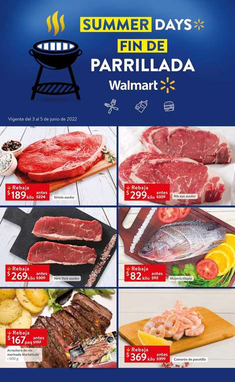 Walmart: Fin de Parrillada vigente al Domingo 5 de Junio