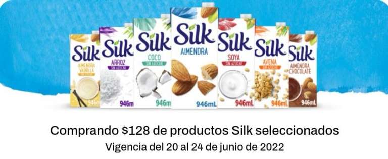Chedraui: Envío gratis de tu súper en la compra mínima de $128 de productos Silk seleccionados