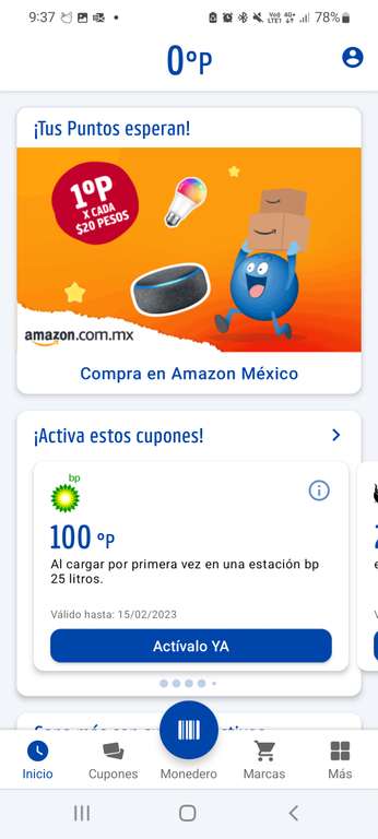 Payback: 1°P payback por cada $20 pesos en Compras Amazon Mexico