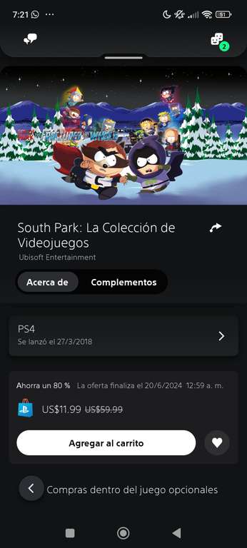 PlayStation: South Park colección de juegos (Stick of Truth y Fractured But Whole)
