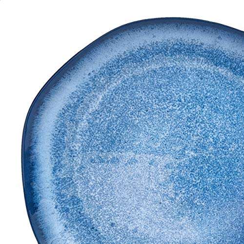 Amazon: Vajilla de melamina de 12 piezas color Azul